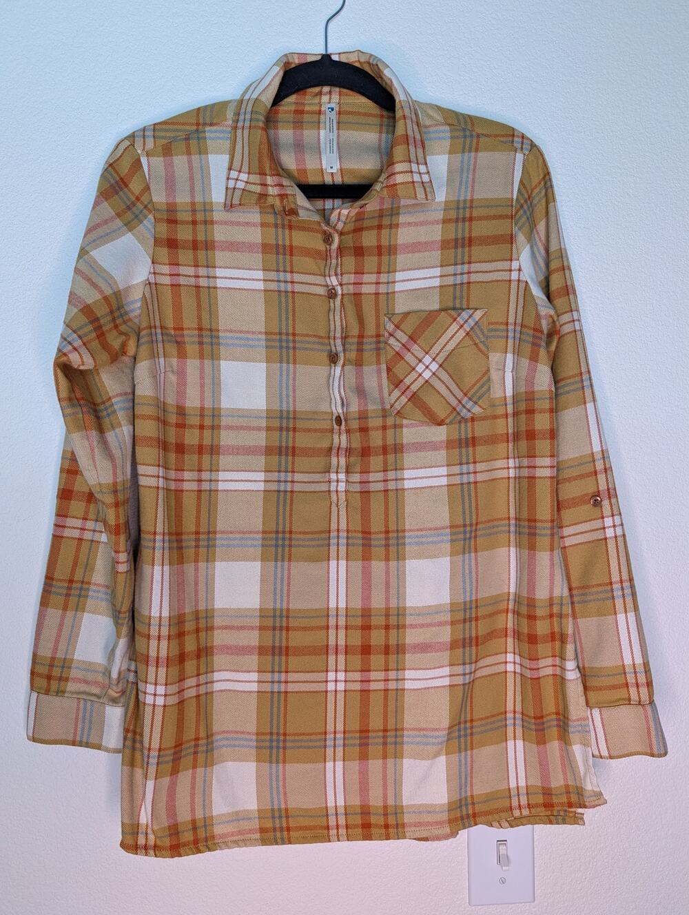Kuhl Kiana Plaid Flannel Long-Sleeve Button-Down Women M Gorpcore Outdoor Soft